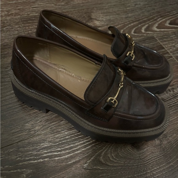 Sam Edelman Shoes - Sam Edelman Brown Loafers with Gold Accent